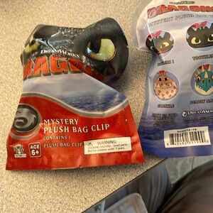 Dragon mystery plush bag clips
